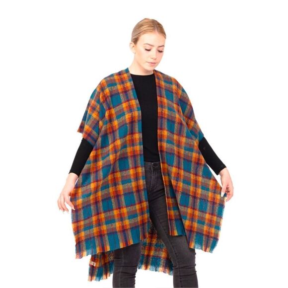 TARTAN PLAID KIMONO-, 🍂 fall, winter, Fashion - Picture 1 of 4